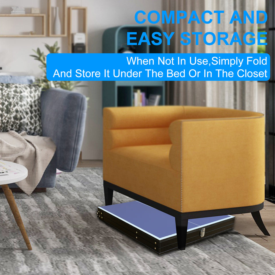 Foldable Portable Table Tennis Table Set – Indoor Ping Pong Game Table