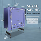 8FT Foldable Mid-Size Table Tennis Table Set – Portable Indoor Ping Pong Table with Net, Paddles & Balls