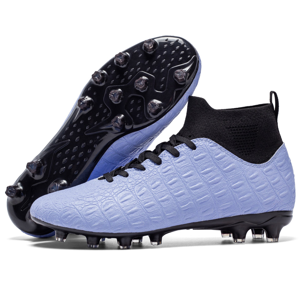 Men’s High-Top Football Training Shoes – Breathable Soccer Cleats with Ankle Sock Support