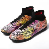 Kids High-Top TF Soccer Cleats – Boys & Girls Turf Football Shoes