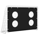 184x61x122 cm Steel Football Goal with Target Wall – Training & Practice Net