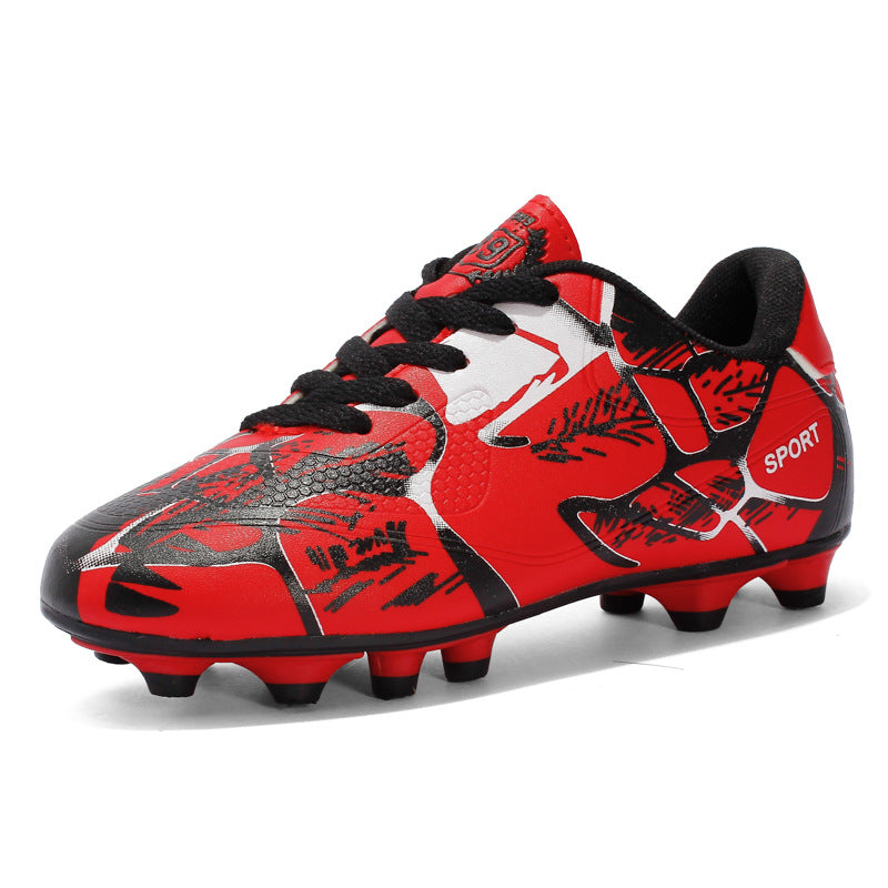Youth Low-Top Leather Soccer Cleats – Boys & Girls Rubber Stud Football Shoes
