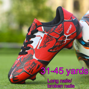 Youth Low-Top Leather Soccer Cleats – Boys & Girls Rubber Stud Football Shoes