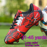 Youth Low-Top Leather Soccer Cleats – Boys & Girls Rubber Stud Football Shoes