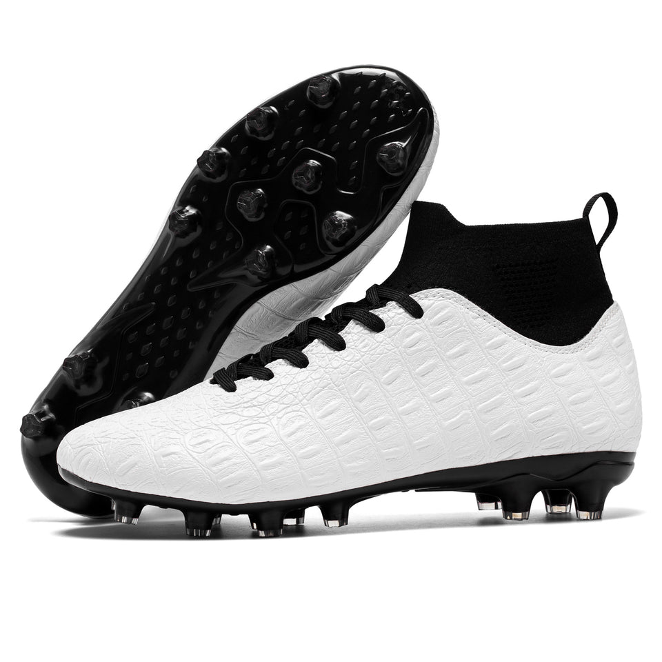 Men’s High-Top Football Training Shoes – Breathable Soccer Cleats with Ankle Sock Support