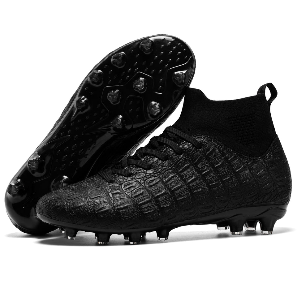 Men’s High-Top Football Training Shoes – Breathable Soccer Cleats with Ankle Sock Support