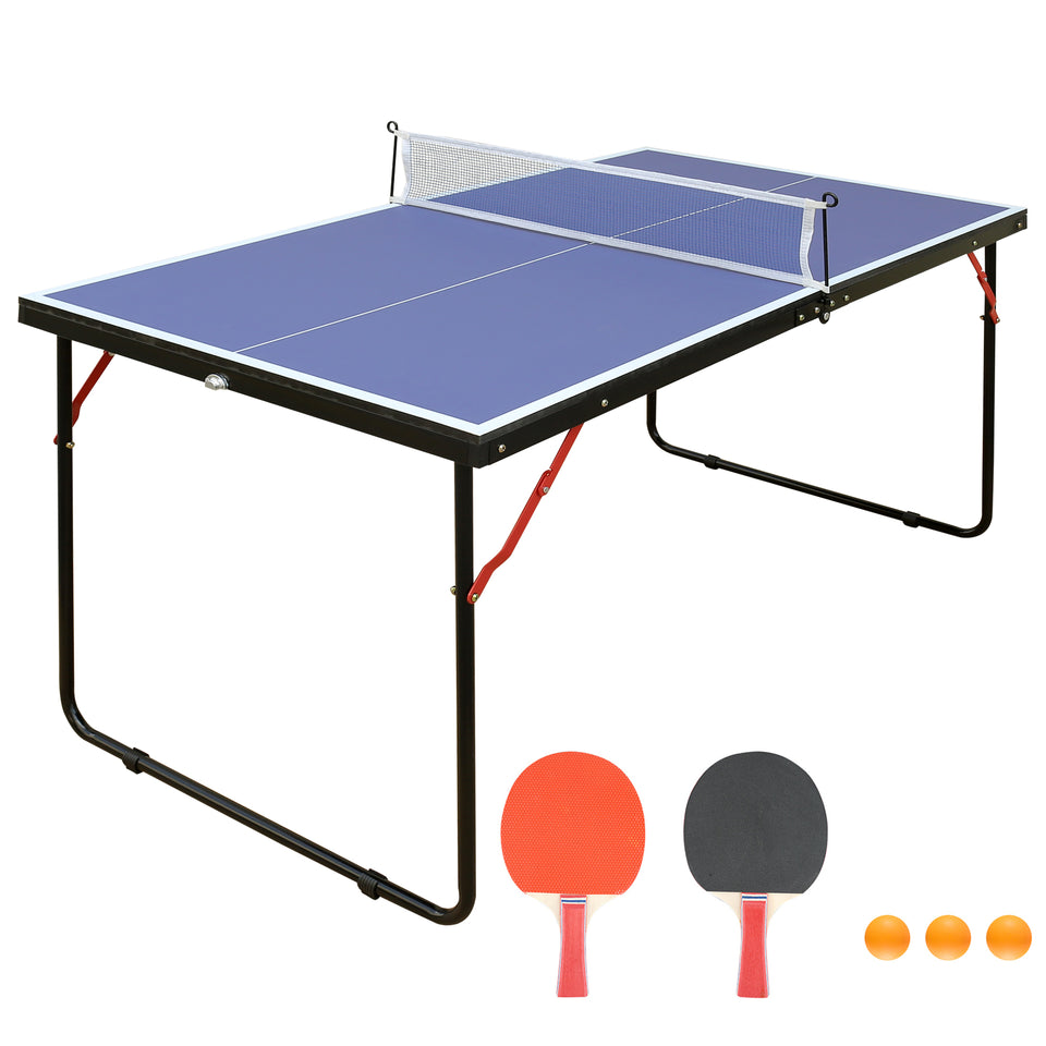 Foldable Portable Table Tennis Table Set – Indoor Ping Pong Game Table