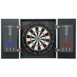 SPORTNOW Bristle Dartboard Cabinet Set – Professional Sisal Board with 6 Steel Tip Darts