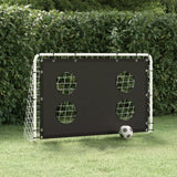 184x61x122 cm Steel Football Goal with Target Wall – Training & Practice Net